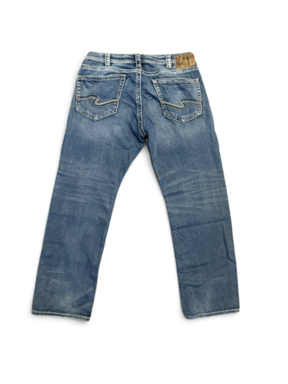 Silver Jeans Co Grayson Mens Jeans W36 L32 Straight Leg Medium Wash Stretch Deni - Picture 3 of 6